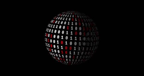 Binary Globe with Spinning Digital Code - Download Free Stock Images Pikwizard.com