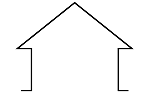 Transparent house icon for real estate concepts