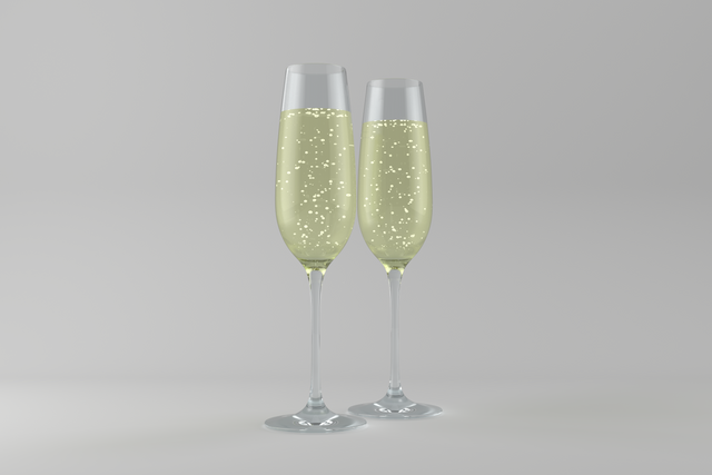 Two Champagne Glasses on Transparent Background, Perfect for Celebrations - Download Free Stock Videos Pikwizard.com