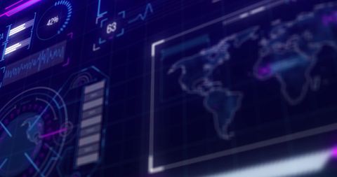Futuristic Digital Interface Display with Data Graphics - Download Free Stock Images Pikwizard.com