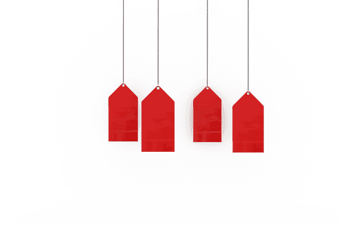 Hanging Red Tags Transparent Background for Sale Promotion Design - Download Free Stock Videos Pikwizard.com