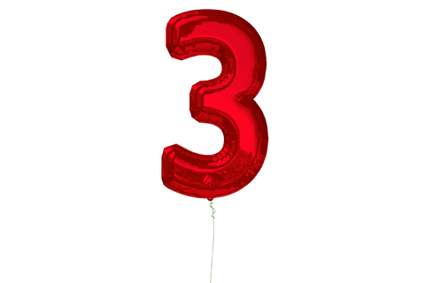 red 3 balloon illustration on transparent background - Download Free Stock Videos Pikwizard.com