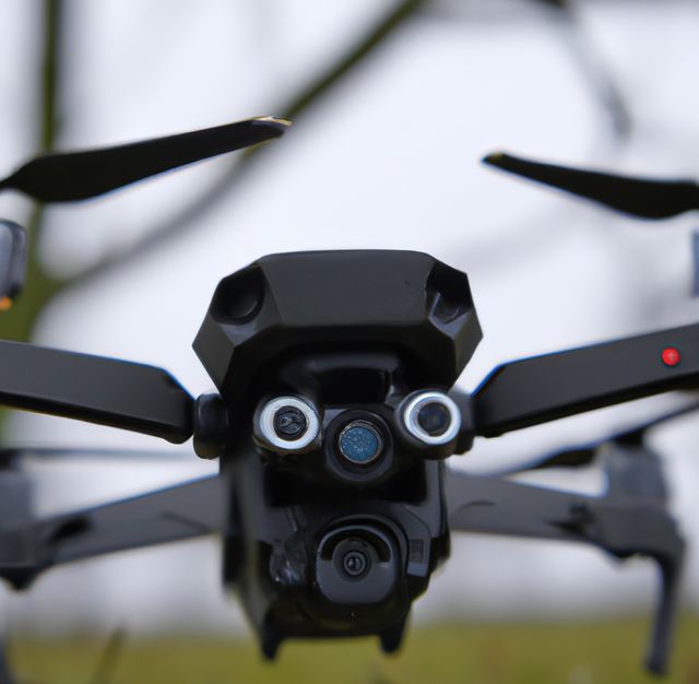 Close-Up of Advanced Drone in Flight with Rotating Blades - Download Free Stock Images Pikwizard.com