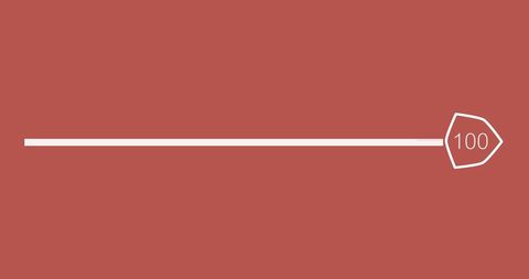 Minimalist white line and number 100 on brown background