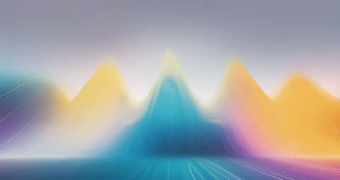 Dynamic Colorful Wave Peaks in Futuristic Animation Loop