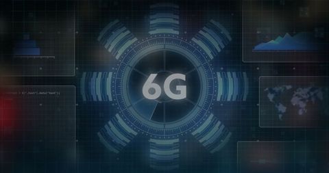 Futuristic 6G Data Technology Concept Interface - Download Free Stock Images Pikwizard.com
