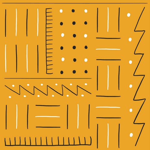 Geometric minimalist design on transparent canvas