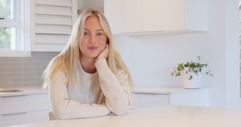 Serene Lifestyle in Modern Minimalist Kitchen