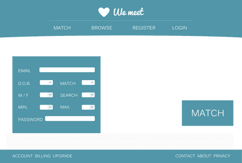 transparent blue interface of matchmaking website design - Download Free Stock Videos Pikwizard.com