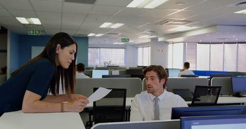 Collaborative Office Discussion Between Colleagues - Download Free Stock Images Pikwizard.com