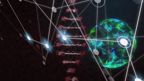 Digital Network Connections with Glowing Globe Concept