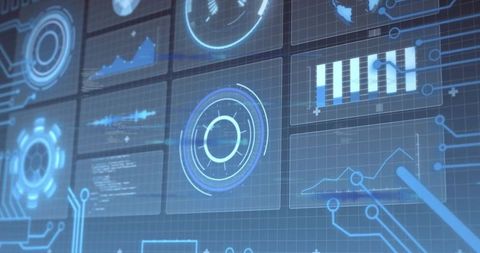 Futuristic Data Processing with Digital Interface Graphics - Download Free Stock Images Pikwizard.com
