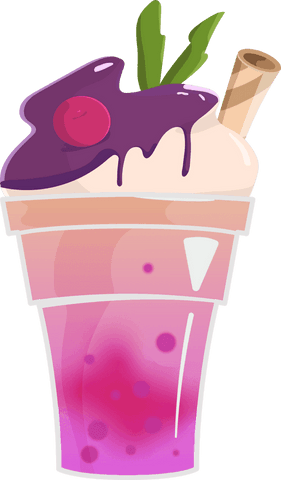 colorful dessert drink with toppings on transparent background - Download Free Stock Videos Pikwizard.com