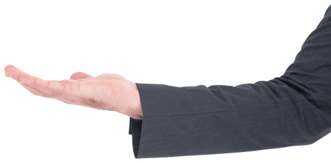 Transparent Businessman Hand Out in Gesture Invitation Pose - Download Free Stock Videos Pikwizard.com