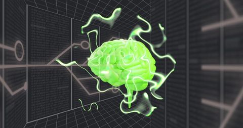 Futuristic Digital Brain with Glowing Neural Connections - Download Free Stock Images Pikwizard.com