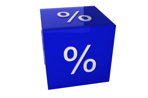 transparent blue cube with percent symbols isolated - Download Free Stock Videos Pikwizard.com