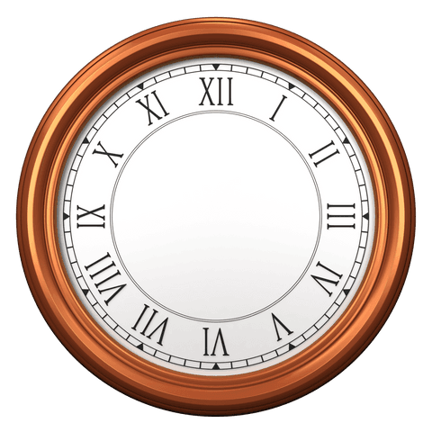 transparent orange wall clock with roman numerals no hands - Download Free Stock Videos Pikwizard.com
