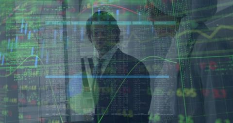 Diverse Team Discussing Financial Data with Technology Overlay - Download Free Stock Images Pikwizard.com