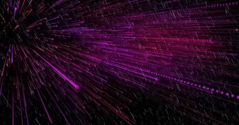 Dynamic magenta and purple light streak effect