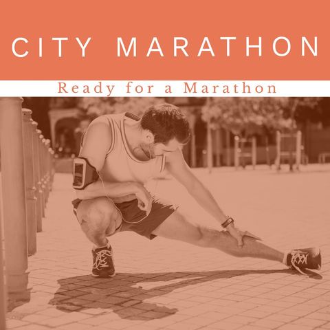 man stretching before marathon on sunlit pavement - Download Free Stock Templates Pikwizard.com