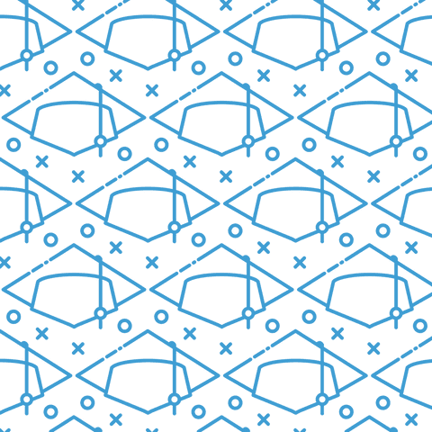 Seamless Blue Graduation Cap Pattern on Transparent Background - Download Free Stock Videos Pikwizard.com