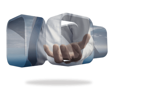 transparent business icons reflecting future concepts - Download Free Stock Videos Pikwizard.com