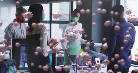 Team Collaboration in COVID-19 Safe Modern Office Setting