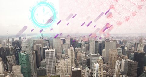 Genetic and Healthcare Overlay on Urban Cityscape - Download Free Stock Images Pikwizard.com