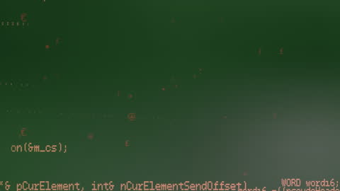 Abstract Data Stream on Green Background Illustration