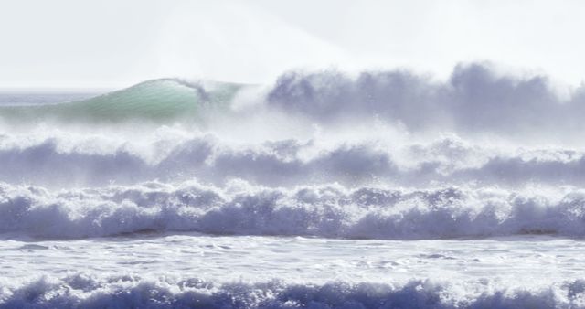 Waves crash with force, showcasing the power and beauty of the ocean - Download Free Stock Photos Pikwizard.com