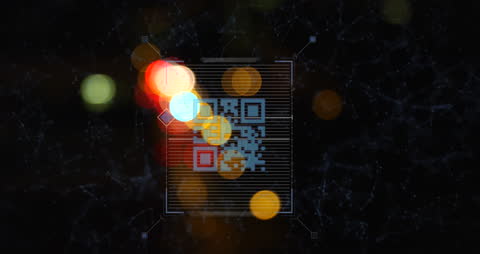 Digital QR Code with Data and Light Effects