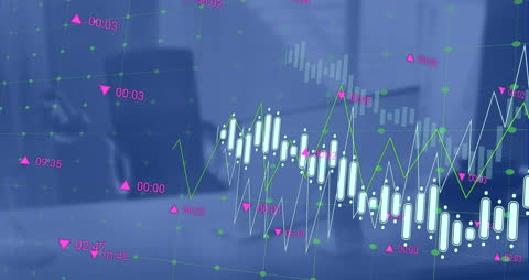 Futuristic Financial Analysis Concept with Data Graphs