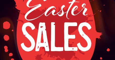 Easter Sales Promotional Egg with Abstract Background Design