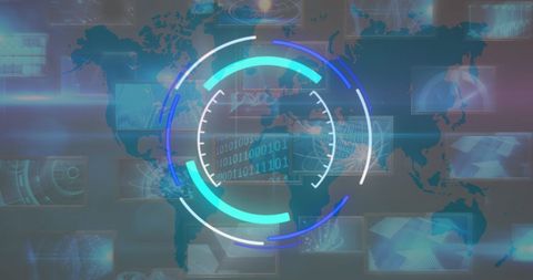 Global Digital Interface with Data Visualization Elements - Download Free Stock Images Pikwizard.com