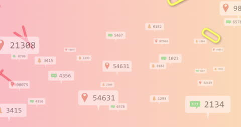 Digital Networking and Global Connections Interface Animation