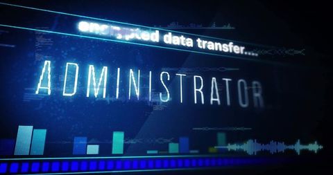 Digital administrator interface with encrypted data visualization
