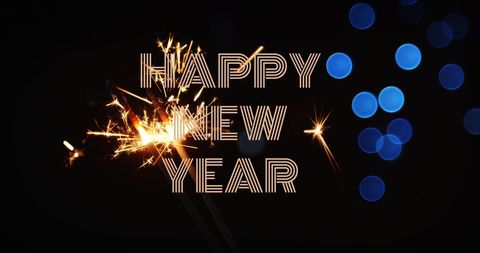 Festive Sparkler Ringing in New Year Celebration - Download Free Stock Images Pikwizard.com