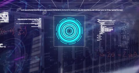 Digital Interface Concept with Data Visualization in Server Room - Download Free Stock Images Pikwizard.com