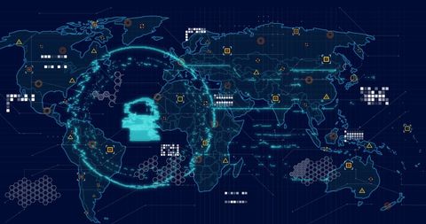Global Digital Security and Data Connections - Download Free Stock Images Pikwizard.com
