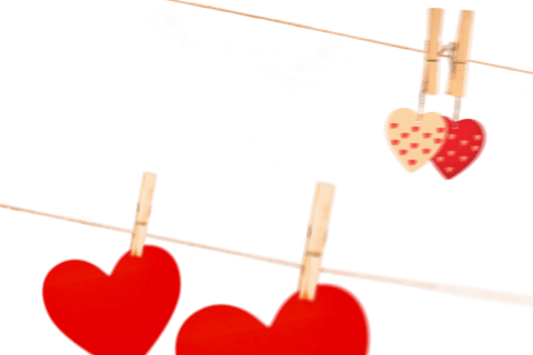 pink hearts hanging with clothespins on transparent background - Download Free Stock Videos Pikwizard.com