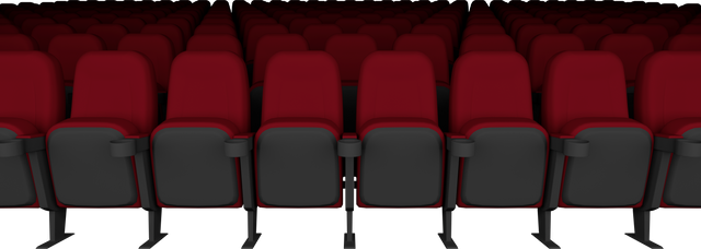 Transparent Rows of Folded Red Theatre Cinema Seats - Download Free Stock Videos Pikwizard.com