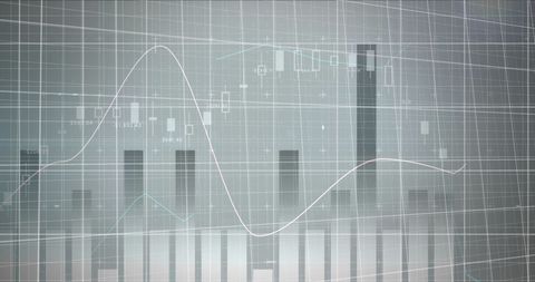 Abstract Financial Graphs with Bar Charts and Line Indicators - Download Free Stock Images Pikwizard.com