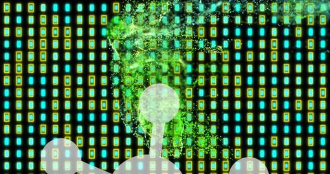 Abstract Digital Interface with Vibrant Light Shapes - Download Free Stock Images Pikwizard.com