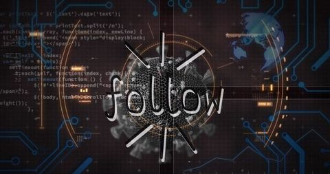 Covid-19 and Digital Networking with Follow Text Visual