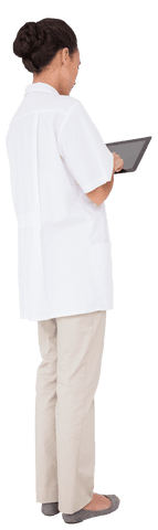 Transparent Nurse Using Tablet for Medical Data Management - Download Free Stock Videos Pikwizard.com