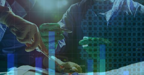 Surgeons Analyzing Data Projections in Medical Innovation