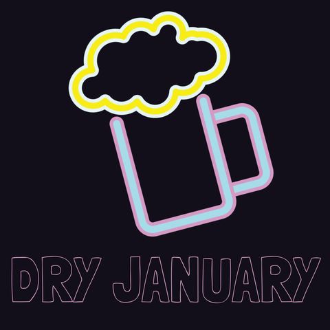 neon beer mug symbolizing dry january challenge - Download Free Stock Templates Pikwizard.com