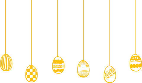 transparent yellow hanging easter egg decoration with strings - Download Free Stock Videos Pikwizard.com