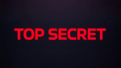 Revealing TOP SECRET Glitch Title with Red Neon Scanlines and Dark Tech Backdrop
