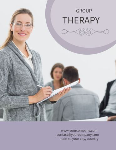 Confident Therapist Leading Group Therapy Session - Download Free Stock Templates Pikwizard.com